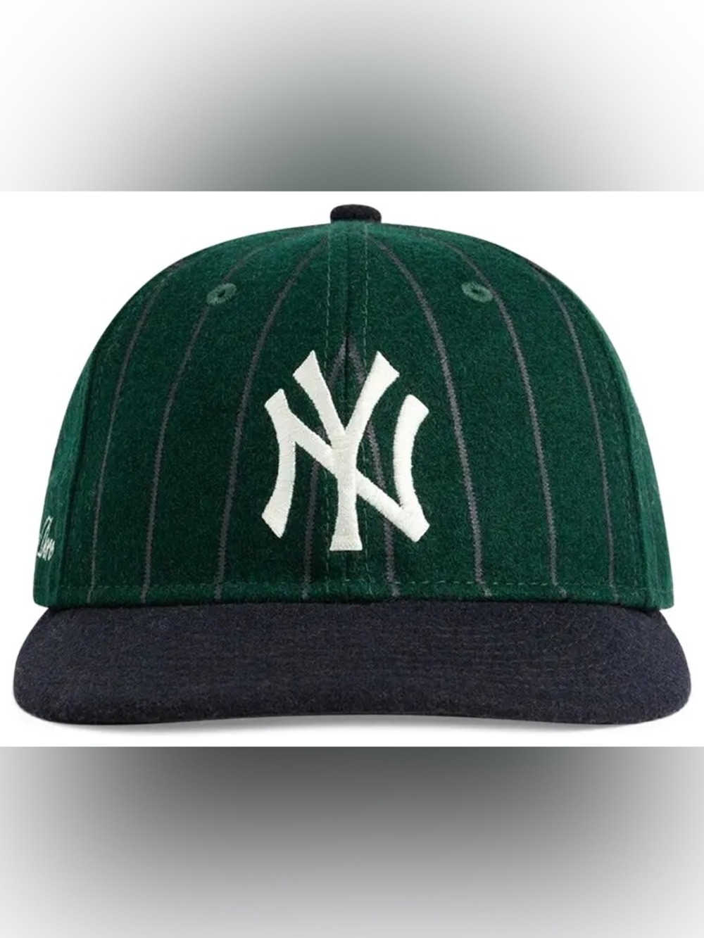 Aime Leon Dore New Era Wool Pinstripe Yankee Hat Green/Navy Men's